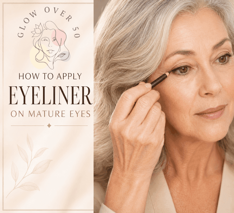 how to apply eyeliner on mature eyes